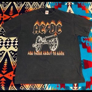 For those about to rock AC/DC tee. Nice fade